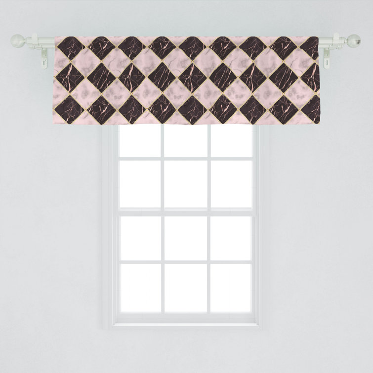 Bless international Geometric Tailored 54'' Window Valance in Mauve